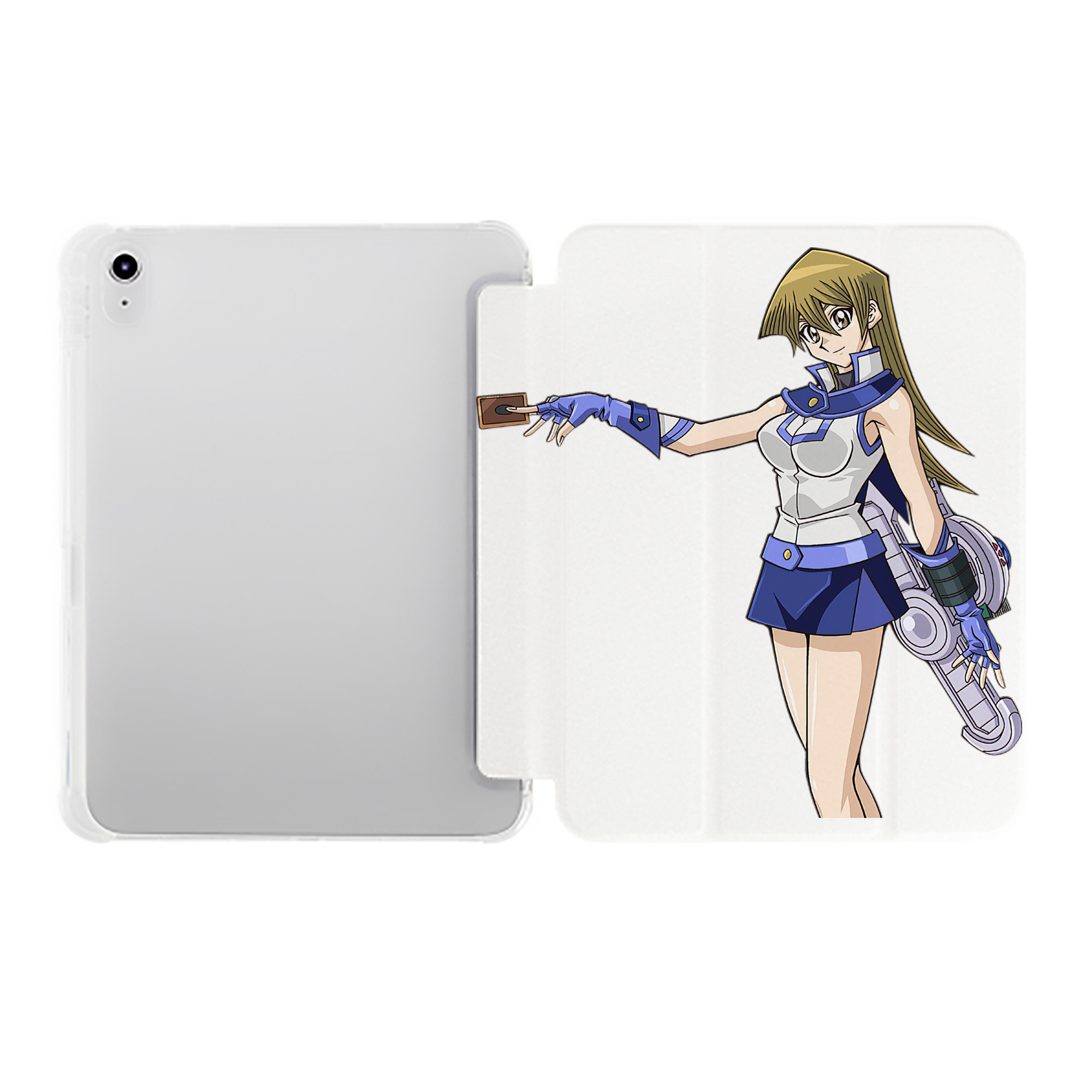 （画像用） 遊☆戯☆王 Yu-Gi-Oh! IPad ケース ペン収納付き 三つ折りスタンド PUレザー×シリコン 対応機種9.5/10.5/10.9インチ